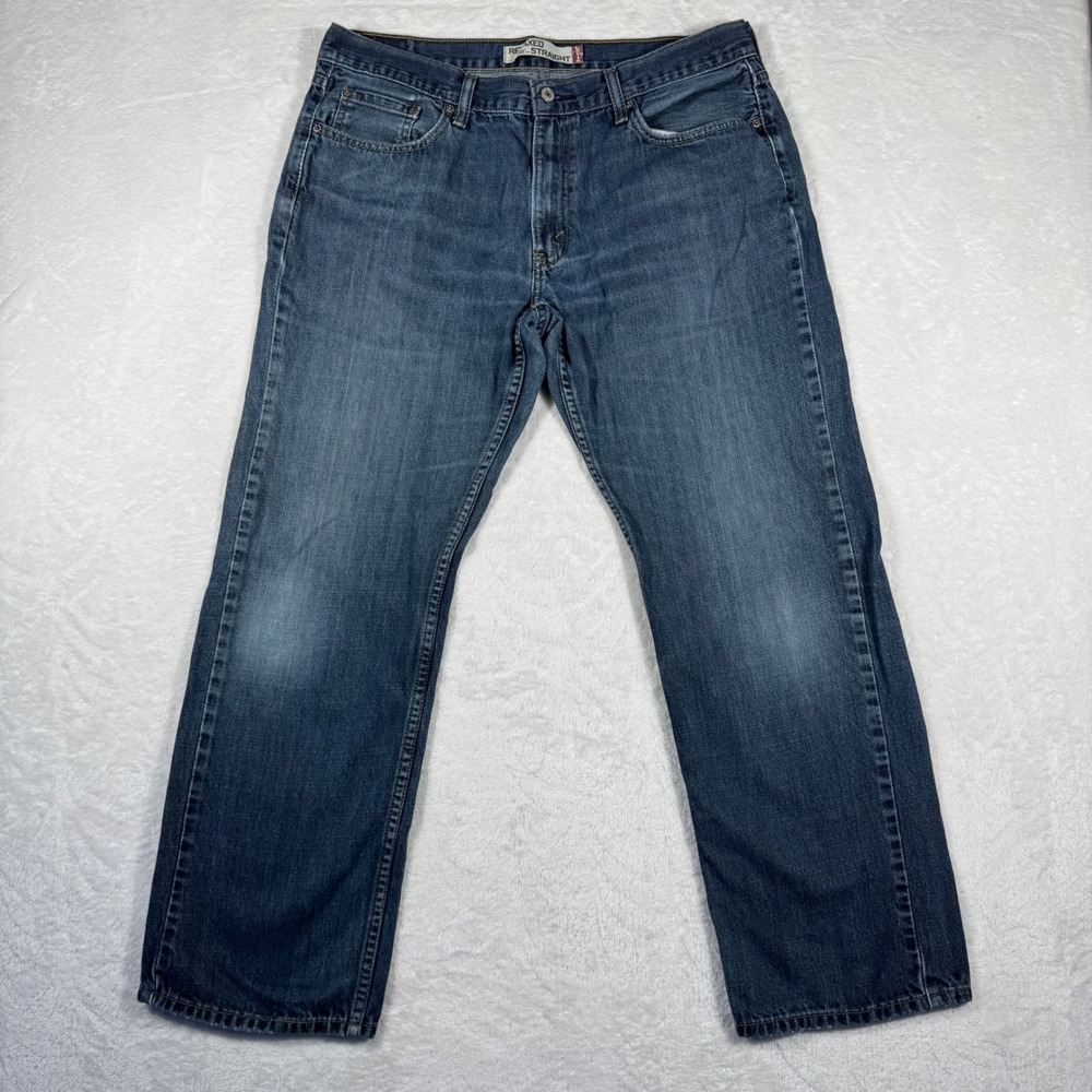 Levis 559 Relaxed Straight Jeans Mens 36x32 Blue Denim Medium Wash 100% Cotton